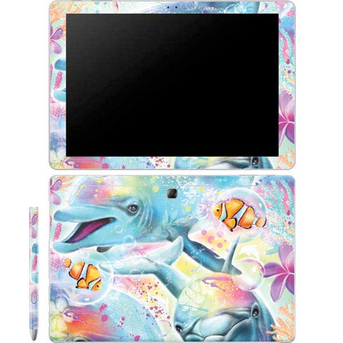 Pastel Dolphins by Sheena Pike Galaxy Book 12in Skin